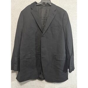 Calvin Klein Suit Jacket‎ Mens 48L Gray 100% Wool 3 Button Long Made Canada